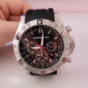 Morphic M75 Series Tachymeter Black Strap Men's Watch with Day Date MPH7505